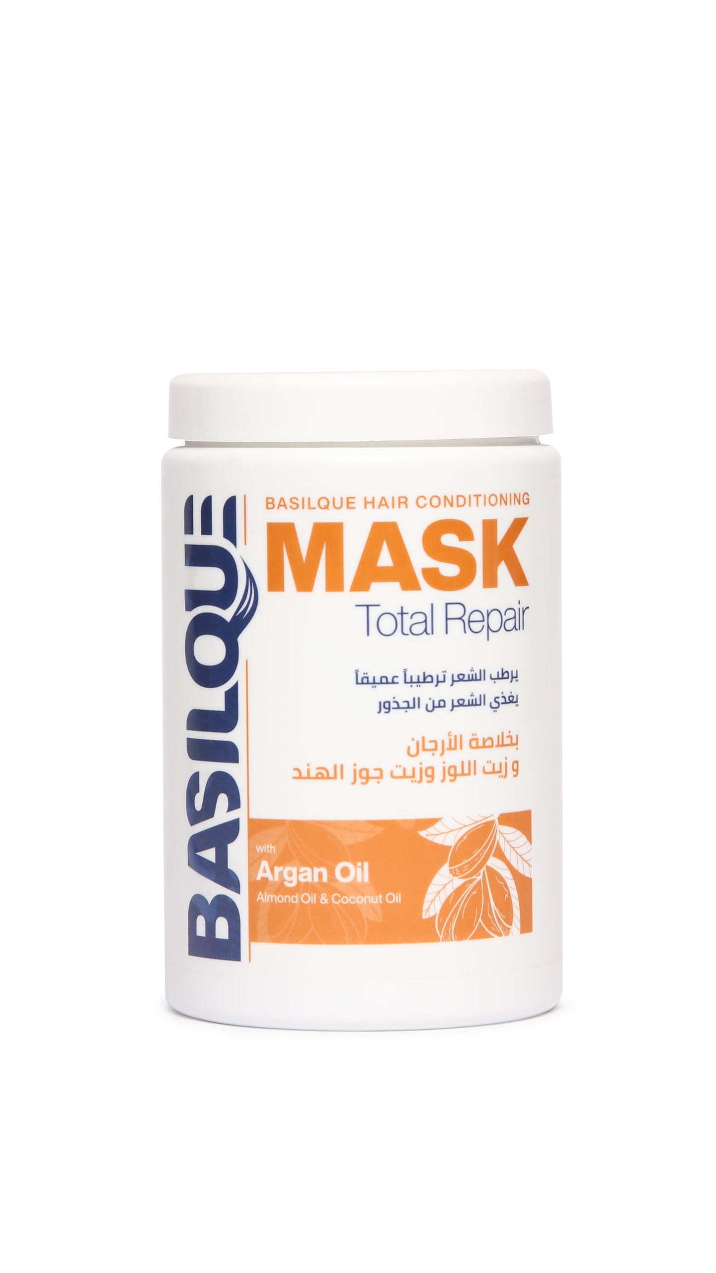 Basilque total repair hair conditioning mask with argan oil , coconut oil and almond oil, 1000 ml