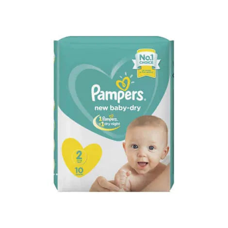 Pampers | Baby Dry Diapers Mini 3-8kg Size 2 | 10 Pcs