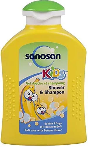 Sanosan | Shower Gel & Shampoo for Kids with Banana Scent | 400ml