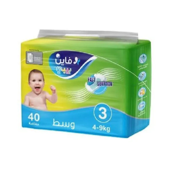 Fine Baby | Diapers Large 4-9kg Size 3 | 40 Pcs