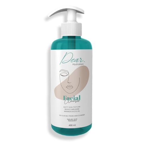 Dear Facial Cleanser 400 ml - Purifies the Skin - With Vitamin E & Matmarine - Panthenol- Removes Impurities and Pimples - Closes Pores - Reduces Sebum Secretion - deep cleansing and skin hydration