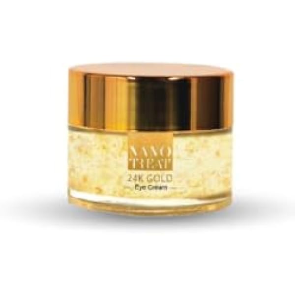 NanoTreat 24K Gold Night Cream, Anti-Aging & Whitening, Facial Moisturizer with Gold Particles, Vitamin C, E & Hyaluronic Acid, Advanced Liposomal Technology