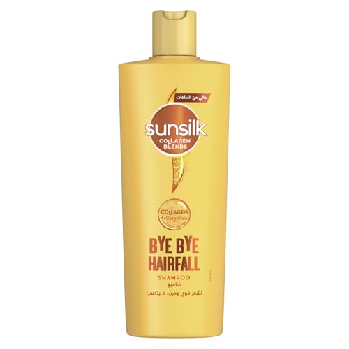 Sunsilk Collagen Blends sulfate free Shampoo, Bye Bye Hair Fall with Collagen & Ceramide, for 10X stronger & flexible Hair, 350ml