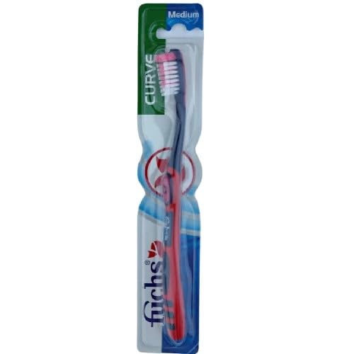 Fuchs Fox Silver Curve Medium Toothbrush 2-Pieces