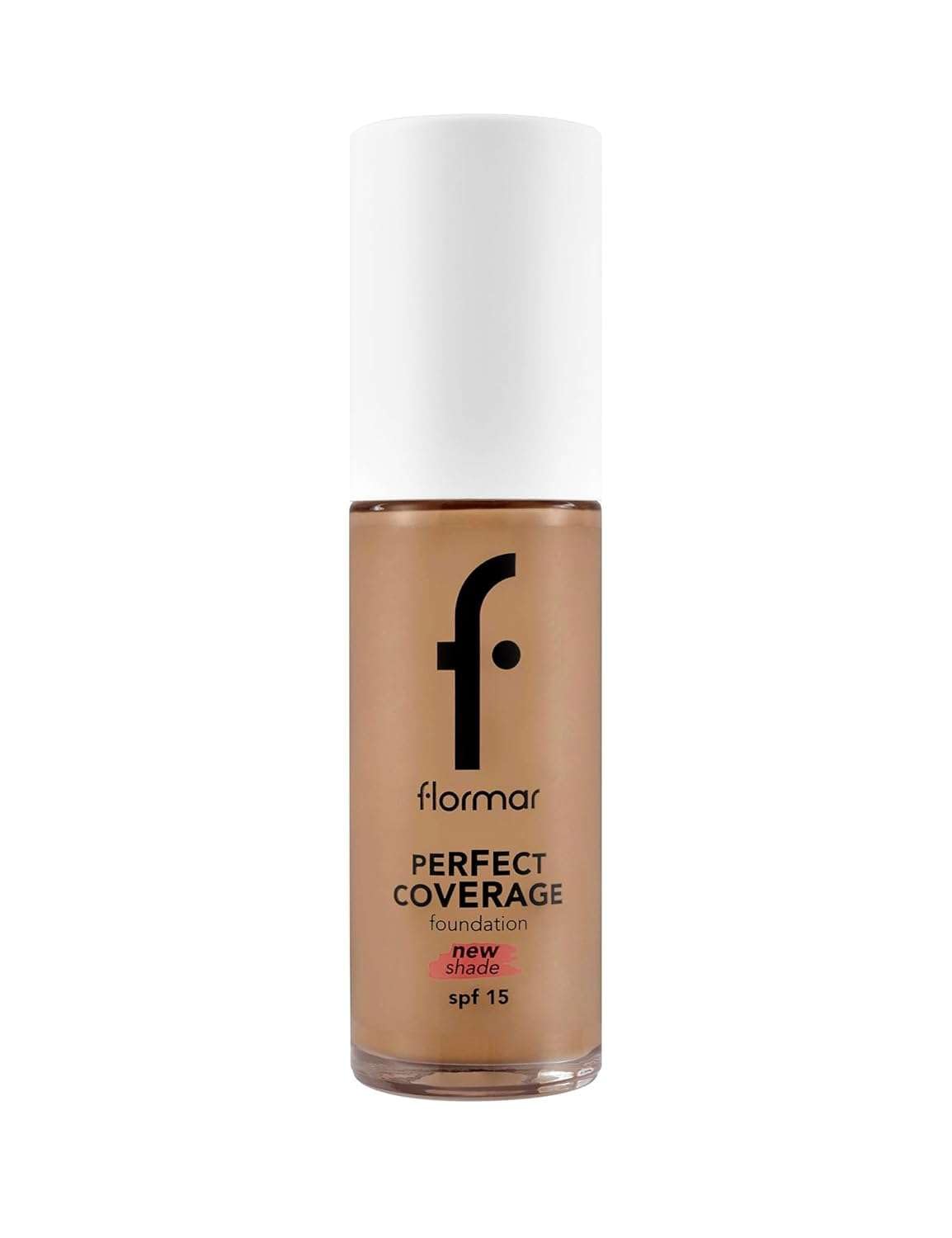 Flormar Perfect Coverage Foundation – 135 Hazel – Soft Rich Texture, Smooth-Looking Skin, Up to 12H Fresh Wear, SPF 15