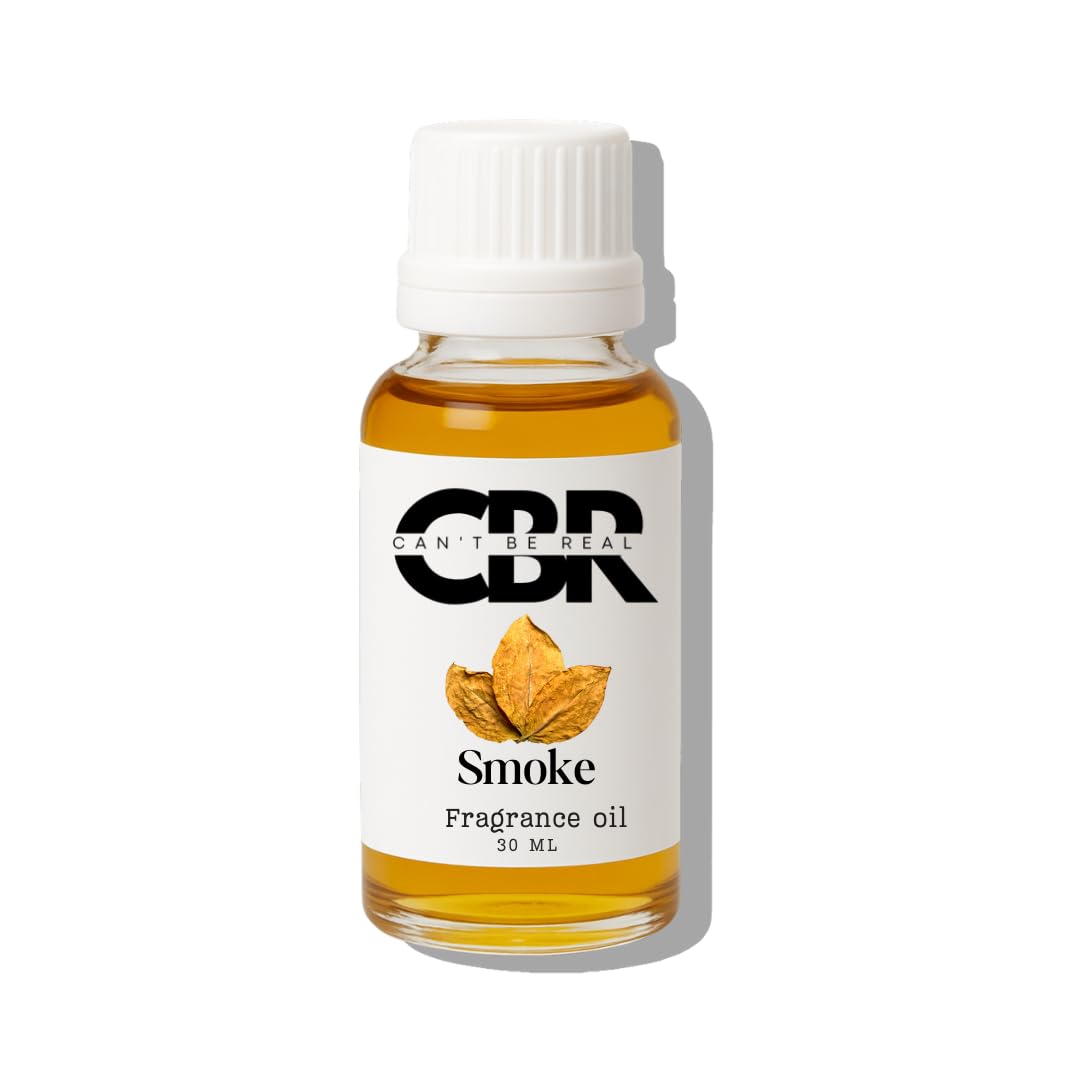 Can’t Be Real Fragrance Oil 30 ml, Long-Lasting Aroma for Diffusers, Candles, Soap Making, Burners & Home Scents – Premium Concentrated Fragrance Oil (Smoke)