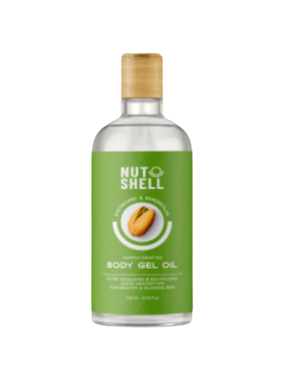Nutshell Happily Crafted Pistachio and Magnolia Body Gel Oil