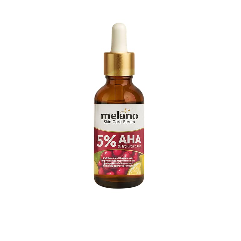 Melano Pharma MelanoPharma Skin Care Serum, 5% AHA and Hyaluronic Acid, Exfoliating and Renewing Formula, 50 ml