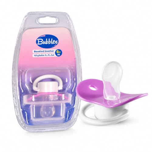 Bubbles Pacifier Beveled 9-12m Rose