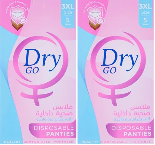 Dry go, comfortable disposable panties, single use,3xl, 5 pieces (Pack of 2)