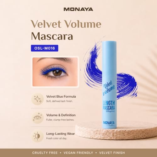 Monaya M016 Velvet Mascara Blue - Amazon Egypt image 2