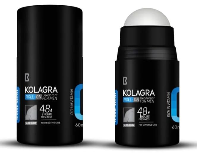 Kolagra Roll-On Deodorant for Men 60 ml, Iconic Scent