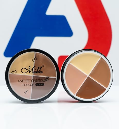 Menow Matte Contour, 4 Colors, Professional Makeup Contouring Kit, No.1
