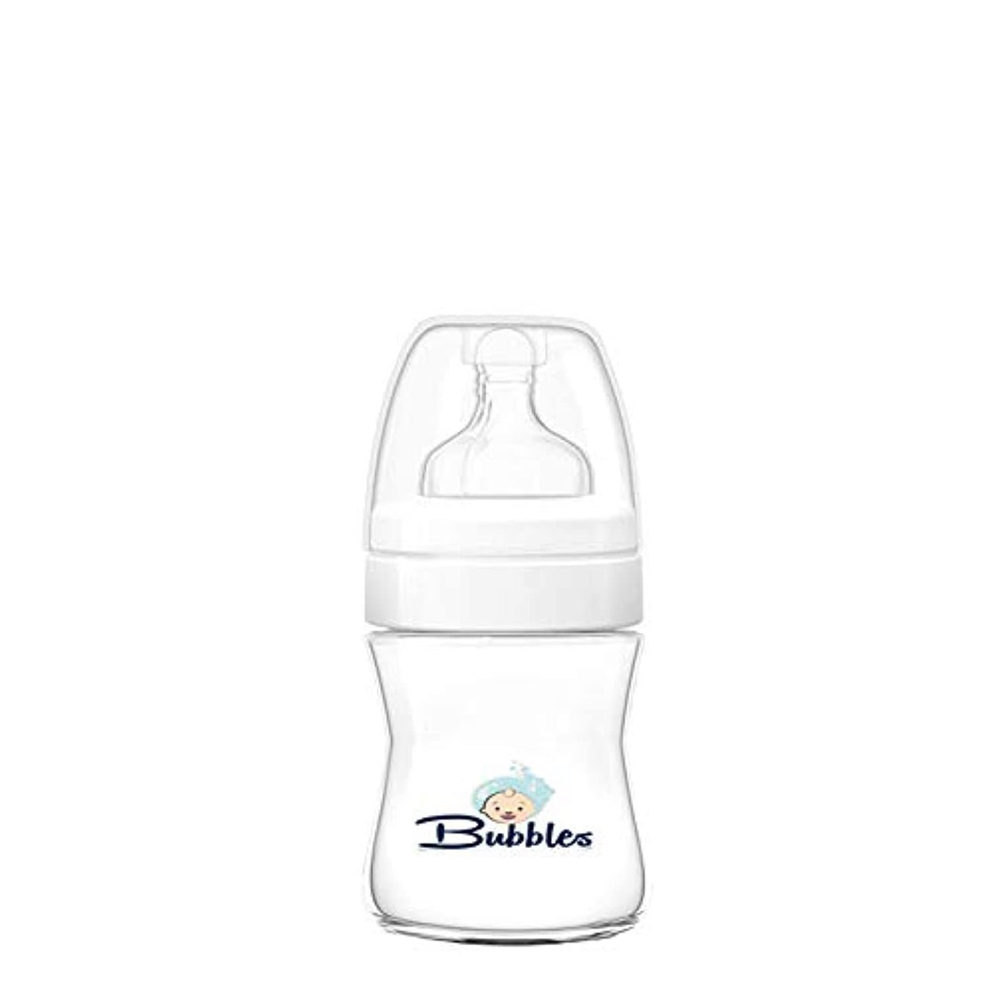 Bubbles Classic Baby Bottle, 100 ml - White
