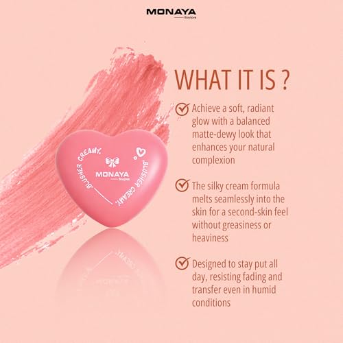 Monaya S003 Silky Cream Blush S102 - Amazon Egypt image 2