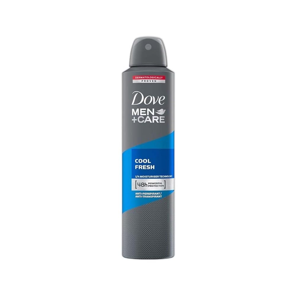 Dove Men+Care Cool Fresh tough on sweat, not on skin Anti-perspirant Deodorant Aerosol 48h Sweat & O