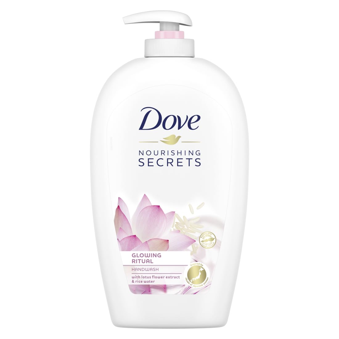 Dove Nourishing Secrets Hydrating Handwash Made with Lotus flower extract & Rice water for Soft Smooth hands Glowing Ritual 500ML