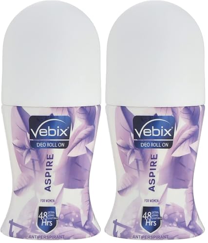 Vebix Deodrant Roll-On Aspire for Women - 50 ML (Pack of 2)