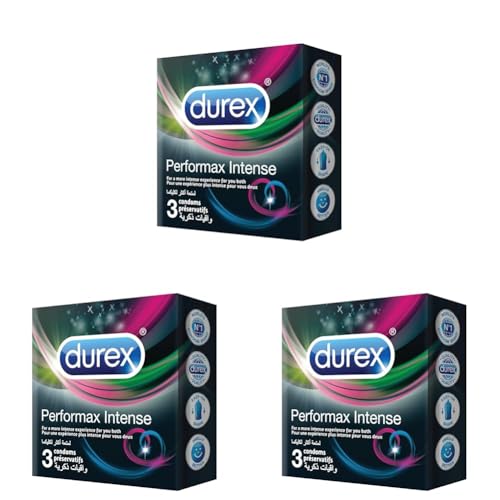 Durex Performax Intense Condom 9 Pack, Easy to Use, More Intensely Experienced