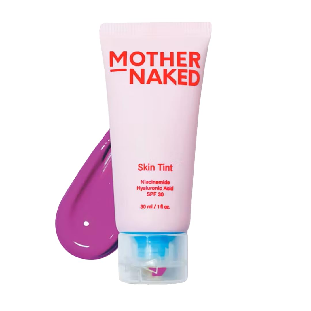 Mother Naked MotherNaked Let's Get Violet Skin Tint SPF 30 | 30ml | Violet Shade | Hyaluronic Acid Niacinamide Tinted Moisturizer | Skin care makeup & Sun Protection | For All Skin Types | Vegan