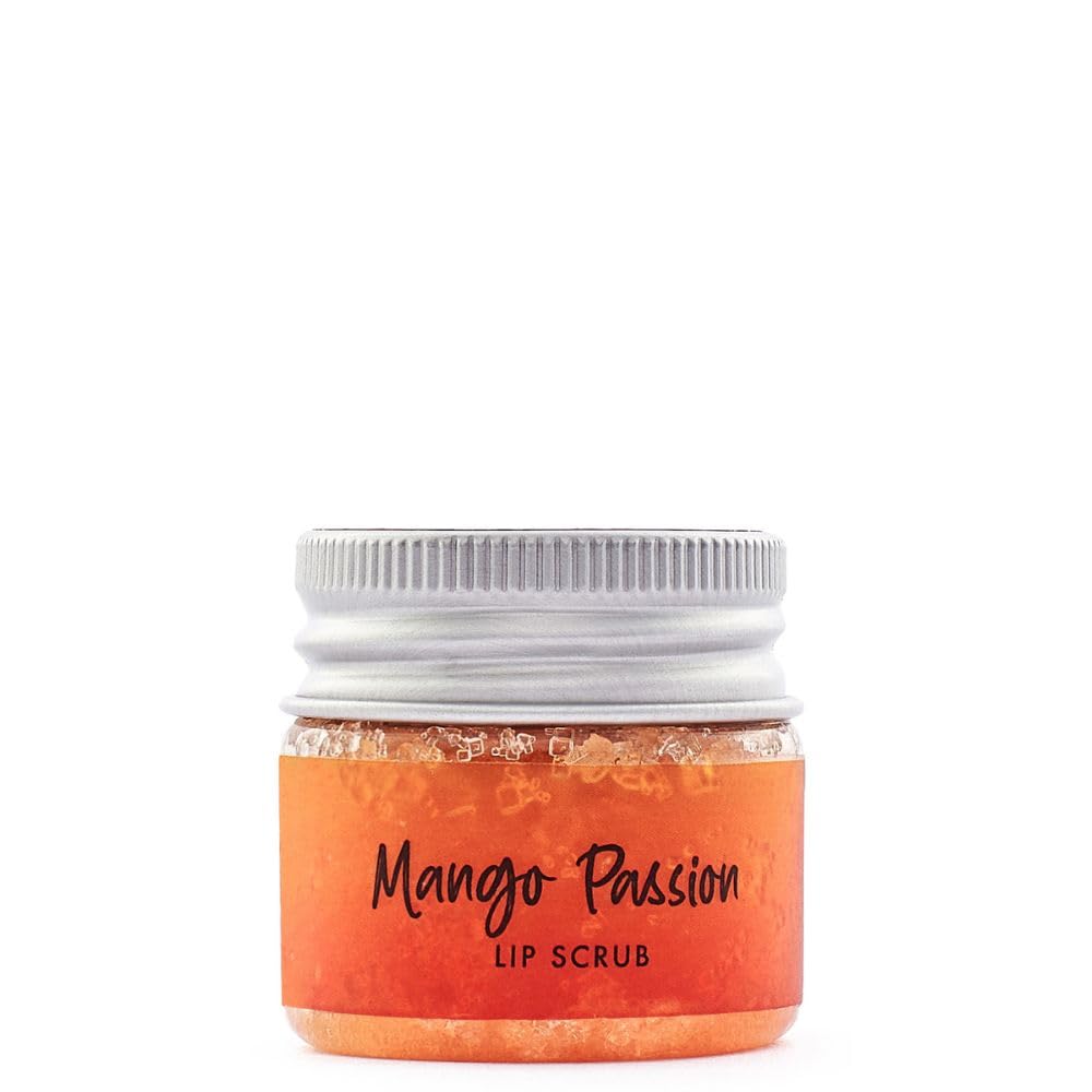 Joviality Mango Passion Lip Scrub – 100% Natural Exfoliating Lip Treatment with Vitamin E and Argan Oil, Moisturizes and Softens Dry, Chapped Lips, 30g