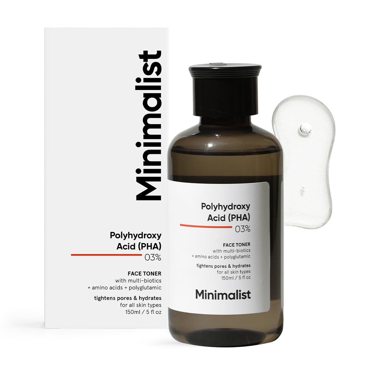 Minimalist PHA 03% Toner For Pore Tightening & Mild Exfoliation | Hydrating Face Toner For Glowing Skin | Alcohol Free | For Oily, Acne Prone Skin | 150 ml, 5 Fl Oz (Pack Of 1)