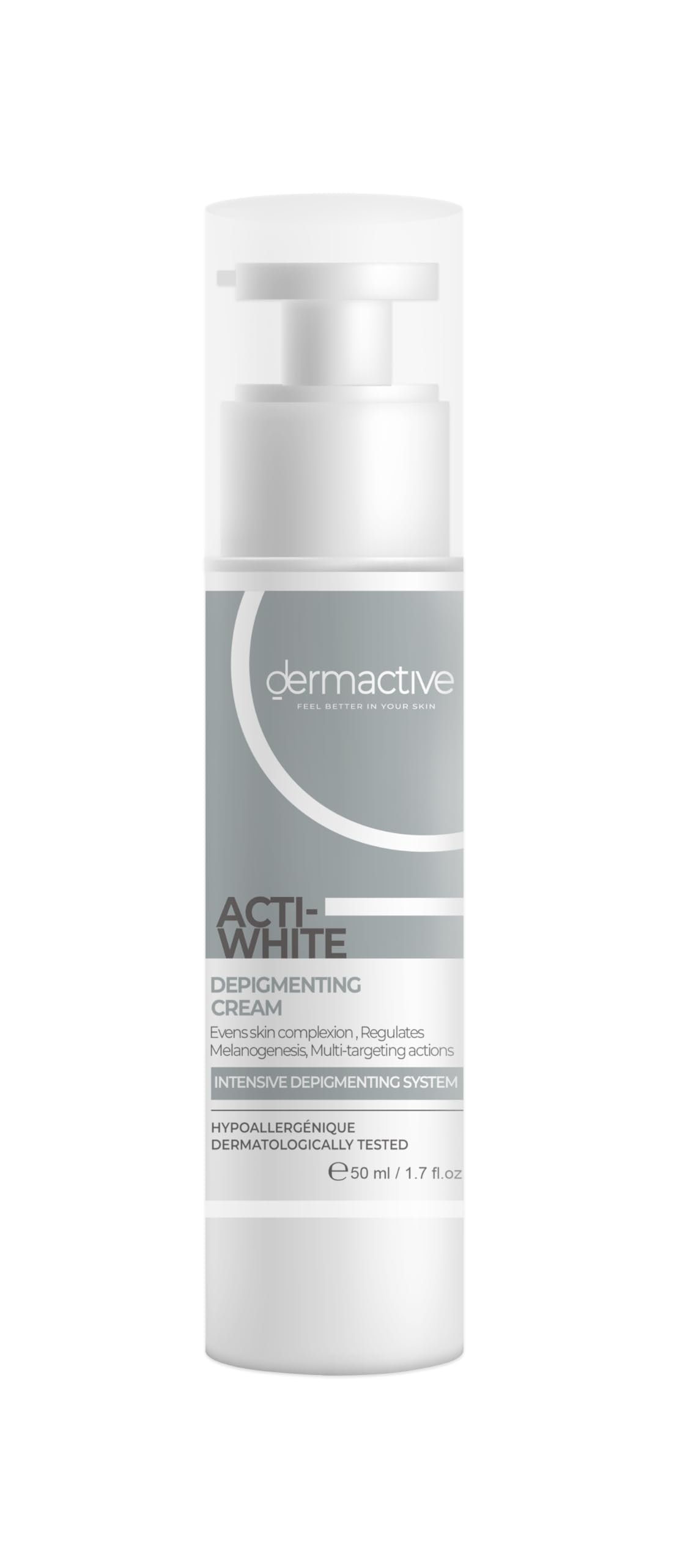DERMACTIVE Acti‐White Depigmenting Cream – 50ml Anti-Brown Spots, Brighten Skin, Even Skin Tone, Smooth Radiance All Skin Types, Sensitive Skin, Day and Night Use.