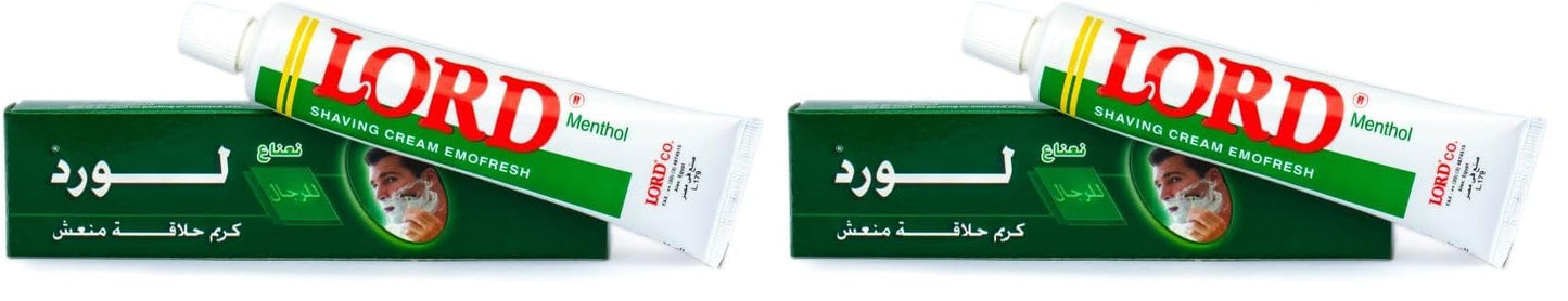 Lord emofresh menthol shaving cream - 55 g (Pack of 2)