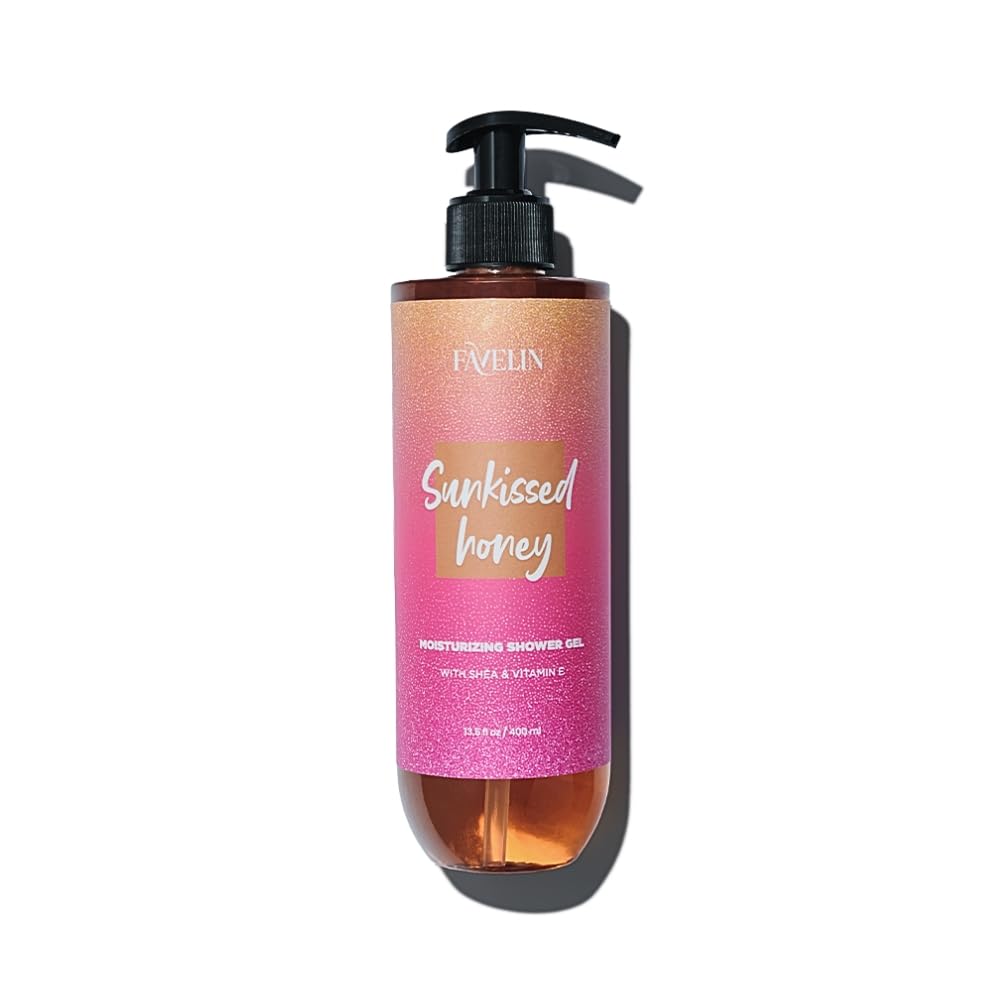 Favelin Sunkissed Honey Moisturizing Shower Gel 400ML | Vitamin E | Honey & Glycerin and nourishing Shea Butter | It’s formulated to gently cleanse your skin while leaving | refreshed and fragrant.