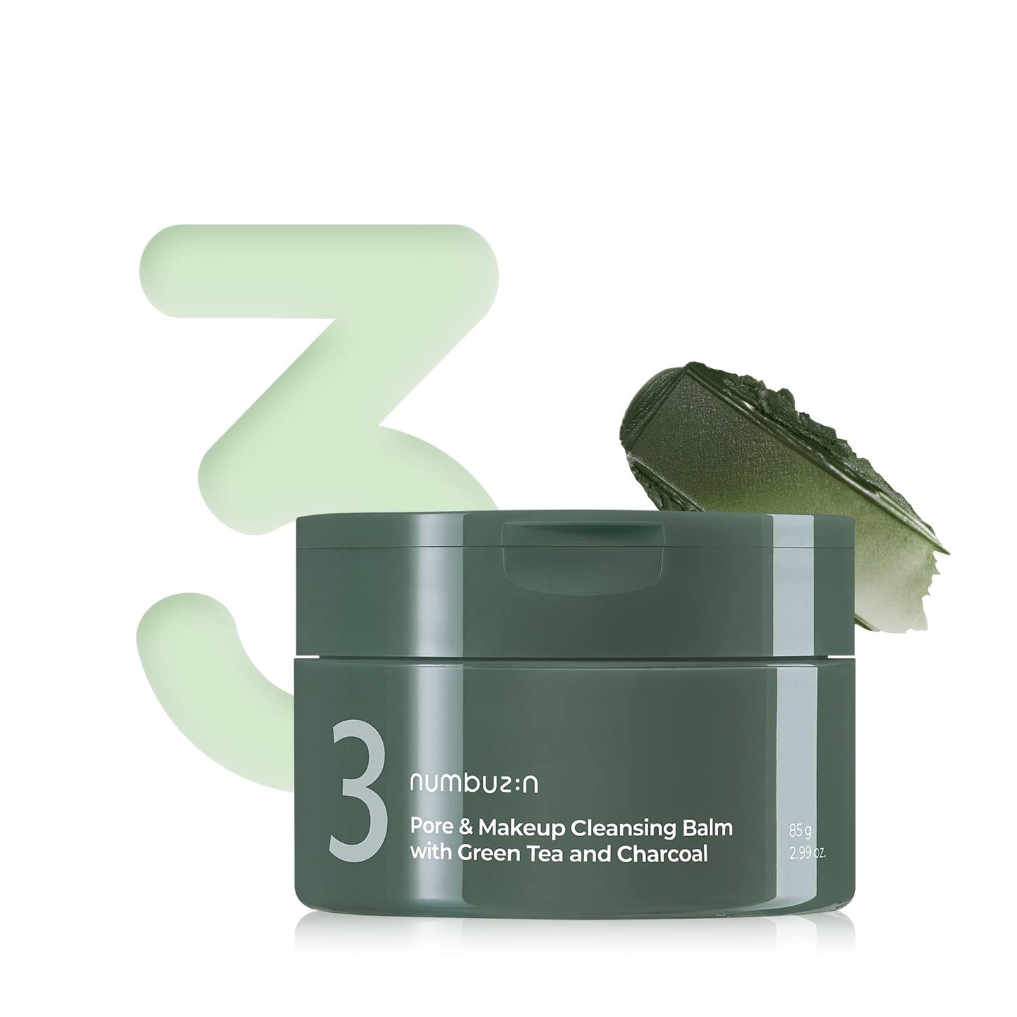 numbuzin no.3 Skin Softening Mask-cleansing balm Green Tee Extract+Charcoal 85g