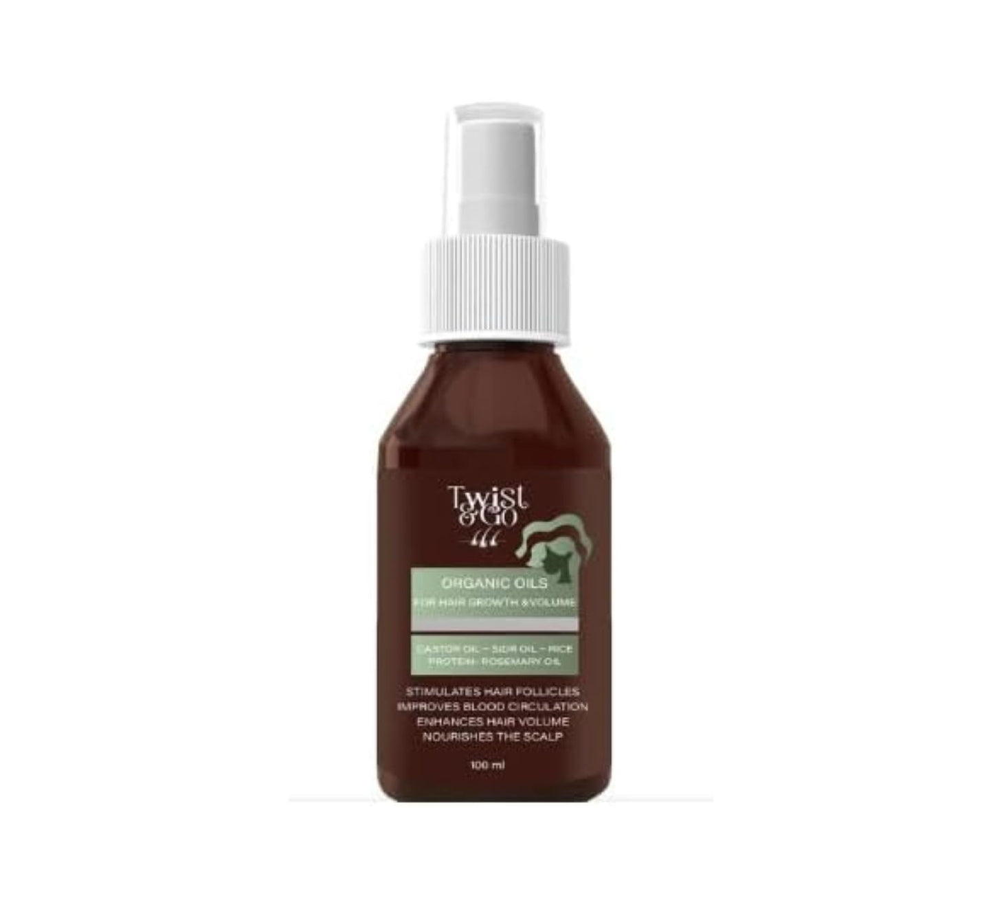 Twist&Go Organic Oil for Hair Growth & Volume 100ml