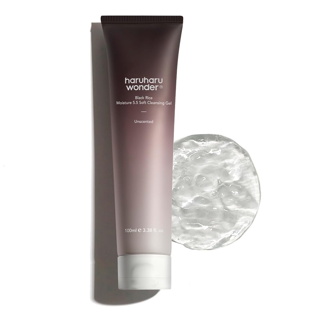 Haruharu Wonder Black Rice Moisture 5.5 Soft Cleansing Gel 100ml Fermented Black Rice Face Wash Foam Cleanser