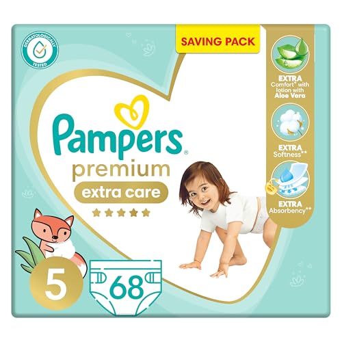 Pampers Premium Extra Care Size 5 68 Pack - Amazon Egypt image