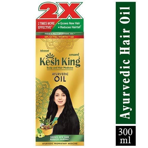 Kesh Ayurvedic Scalp and Hair Oil, 300ml & Anti Hairfall Shampoo, 340ml Combo