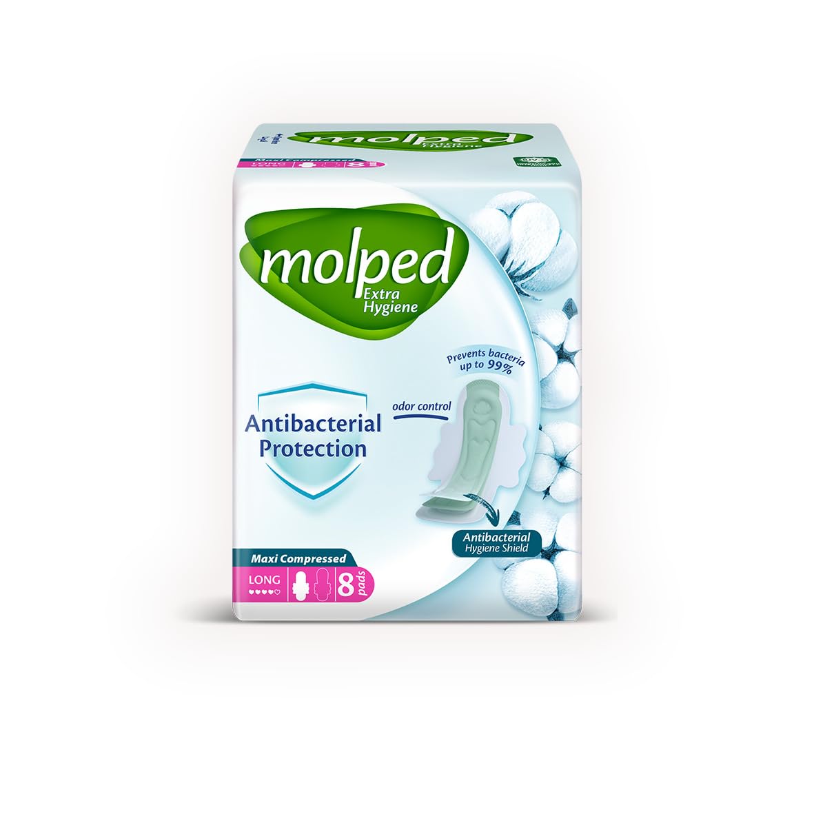 Molped Extra Hygiene - Single Pack - Long - 8 Pads