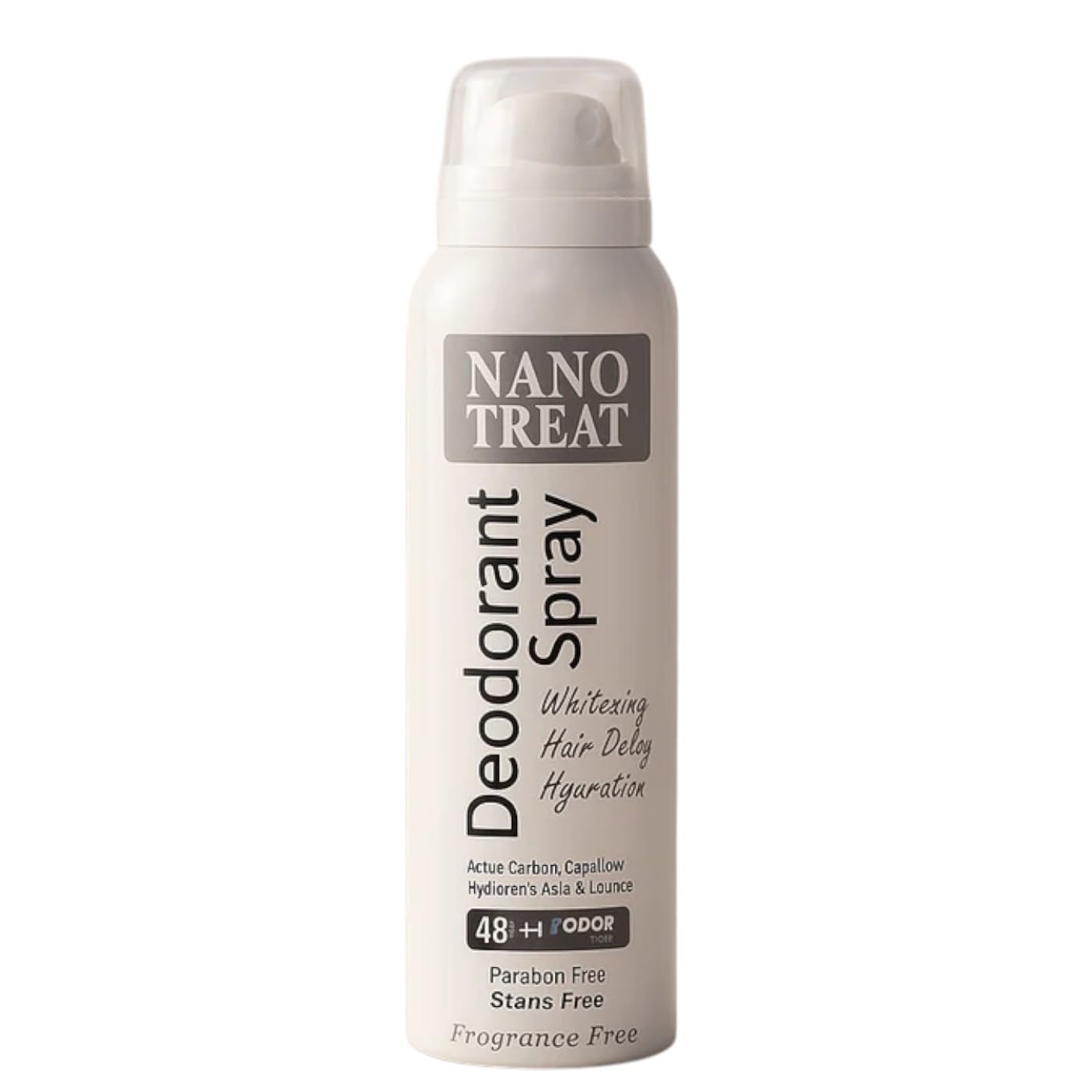 Nanotreat Nano Treat Deodorant Spray Hair Delay Hydration 150ml Frgrance free.