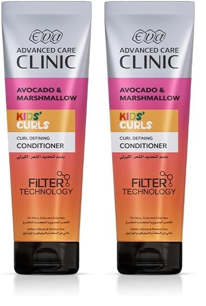 Eva Advanced Care Clinic Kids’ Curls Curl Defining Conditioner For Wavy, Curly, And Coily Hair 230 Ml (Pack of 2)