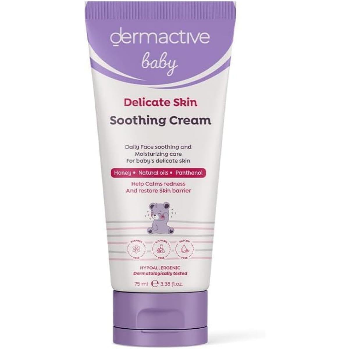 DERMACTIVE Baby Face Soothing Cream – 75ml | Calming Moisturizer, Hydrates & Protects, Gentle Daily Care for Sensitive Skin