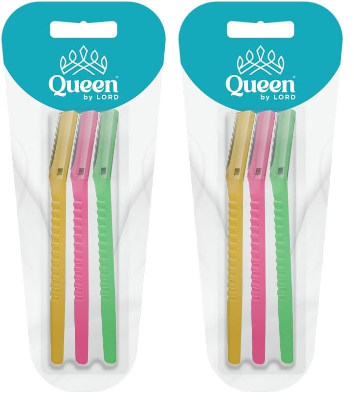 Queen By Lord Eye Brow Trimmer and Facial Face Hair Remover 3-Pieces (Pack of 2)
