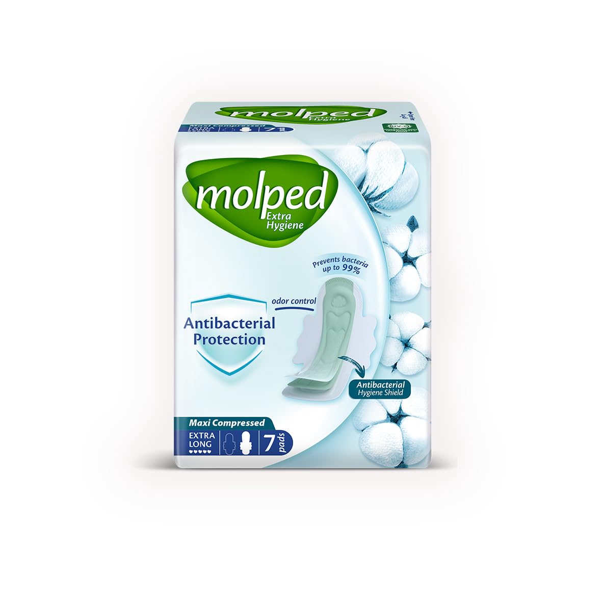 Molped Extra Hygiene - Single Pack - Extra Long - 7 Pads
