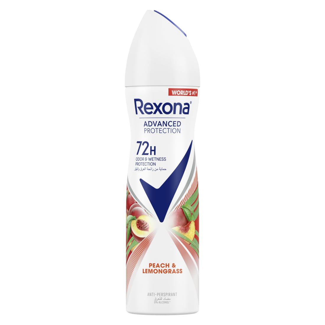 Rexona Women Advanced Protection 72H+ Antiperspirant Peach Spark & Lemongrass Spray 150ML