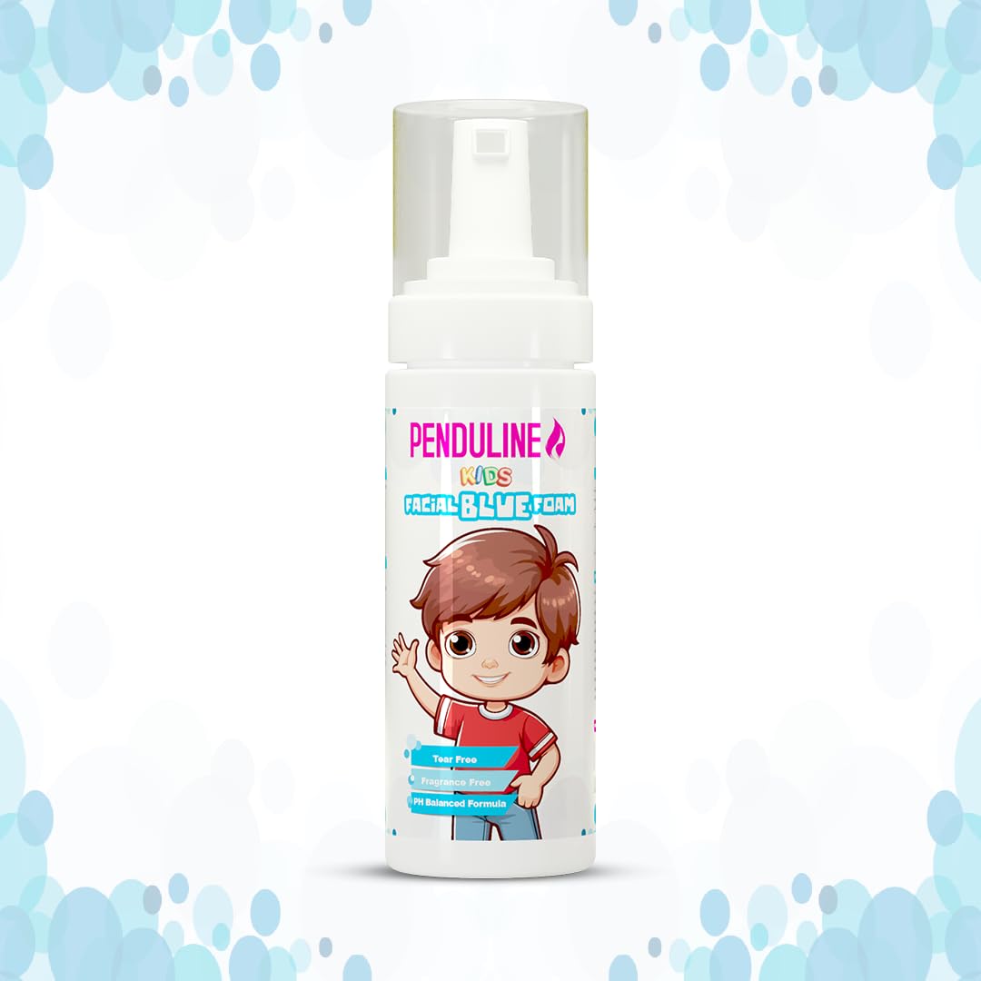 Penduline Kids Facial Blue Foam: Antioxidant-Rich, Moisturizing, and Soothing Formula | free from Sulfate and alcohol | 150 ML