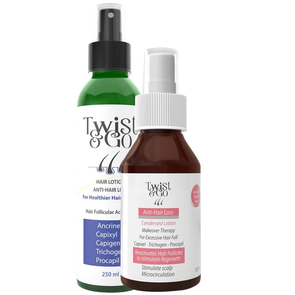 Twist & Go Anti Hair Loss Lotion 250ml + Twist & Go Condensed Anti-Hair Loss Lotion 100ml | Hair Growth | Nourishes hair | hair growth | Capixil and Procapil |moisturizes hair | Alcohol Free