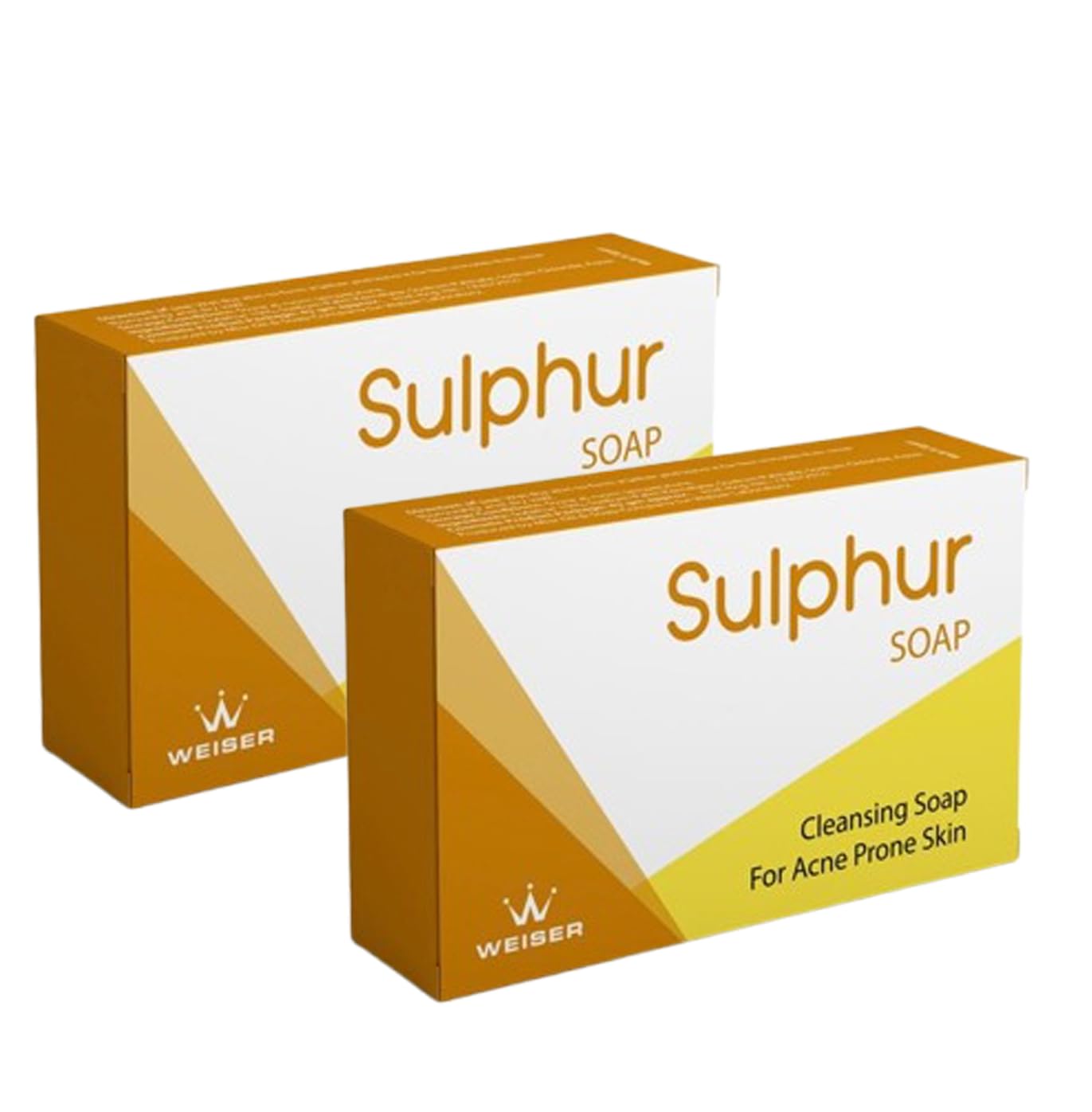 WEISER Sulphur Soap, Cleansing Soap for Acne Prone Skin 45GM Pack of 2