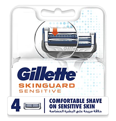 Gillette SkinGuard Sensitive Razor Refill Blades, Packaging May Vary – Pack of 4
