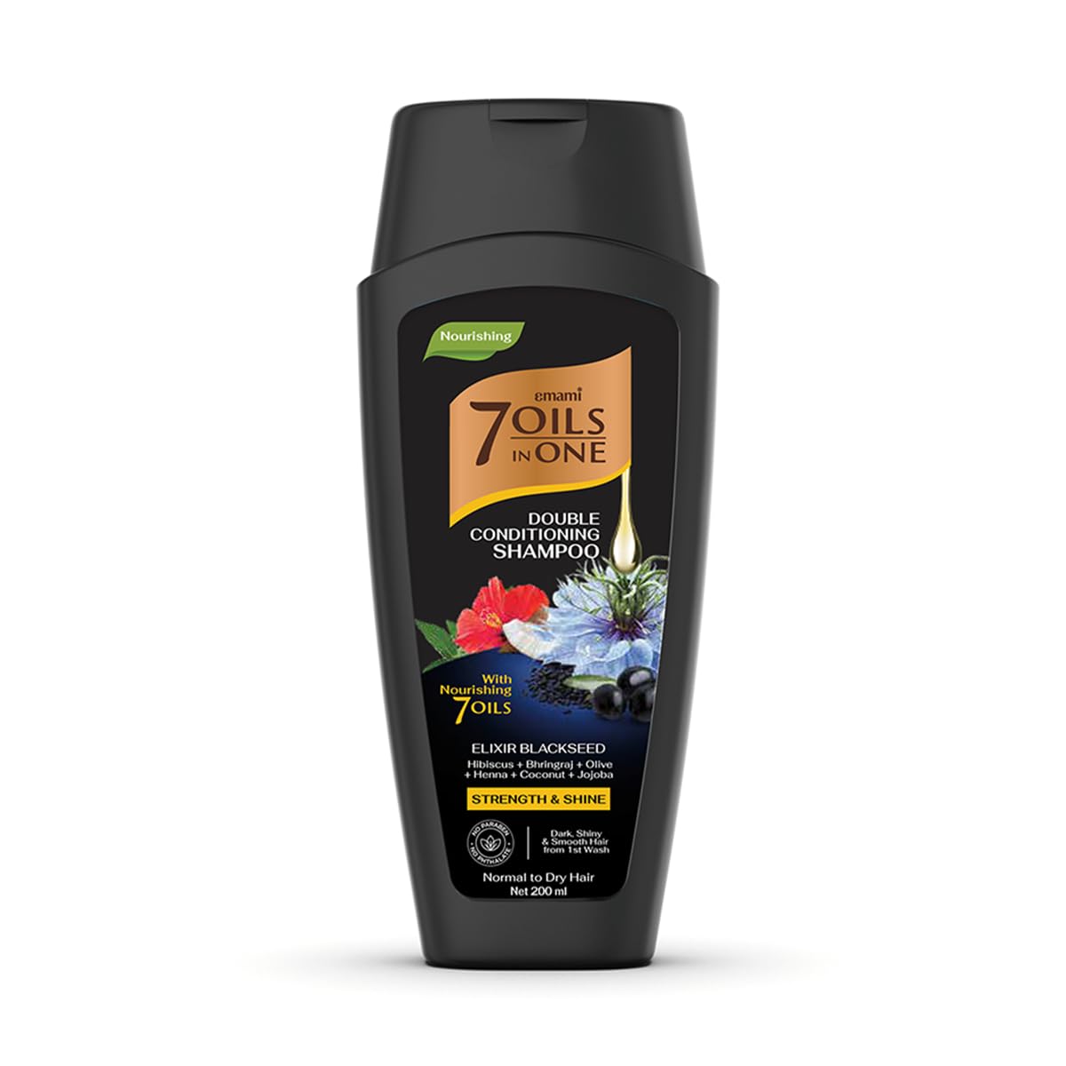 Emami 7 Oils in One Double Conditioning Shampoo Elixir Black seed 200 ML