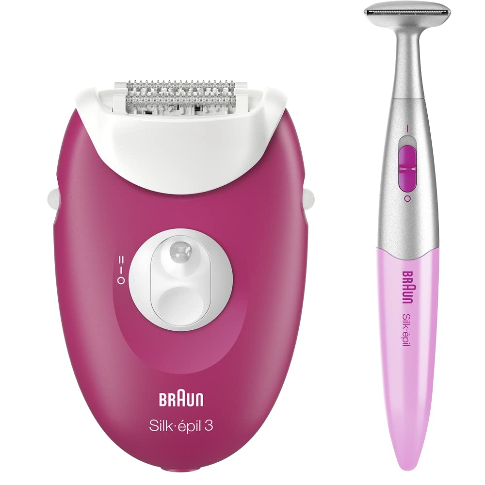 Braun Silk-épil 3 3-420 epilator with 2 extras incl. Silk-épil bikini trimmer - International Warranty