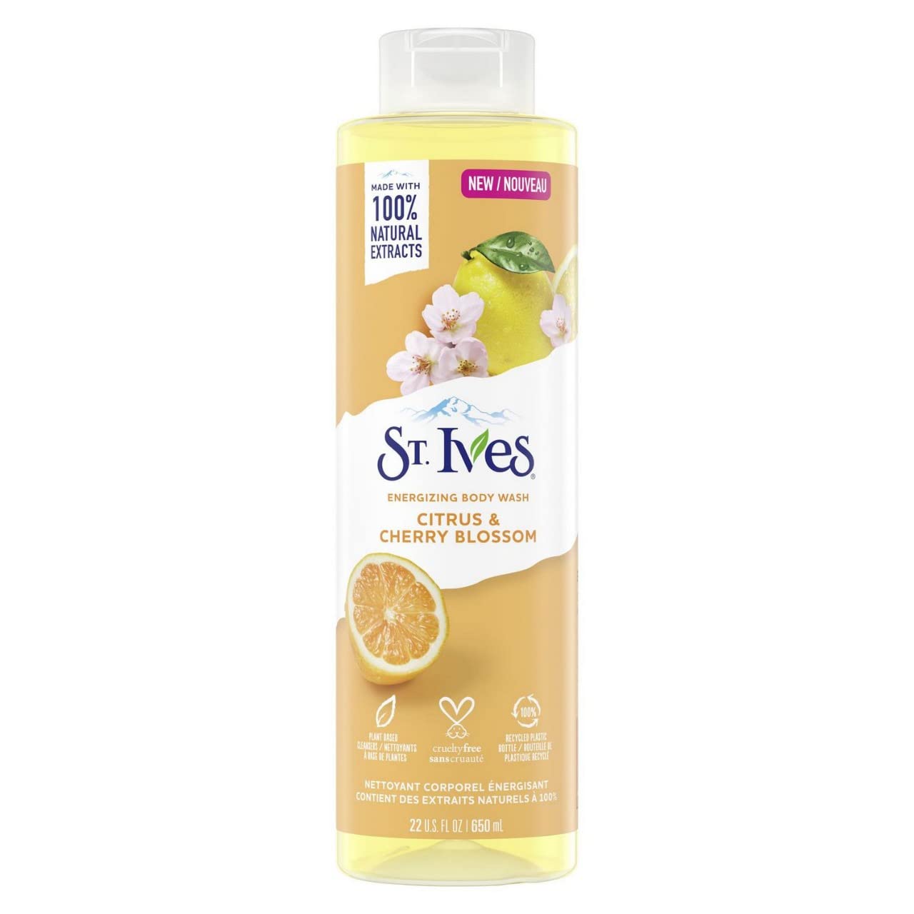 ST. Ives Energizing Body Wash Citrus & Cherry Blossom 650 ML