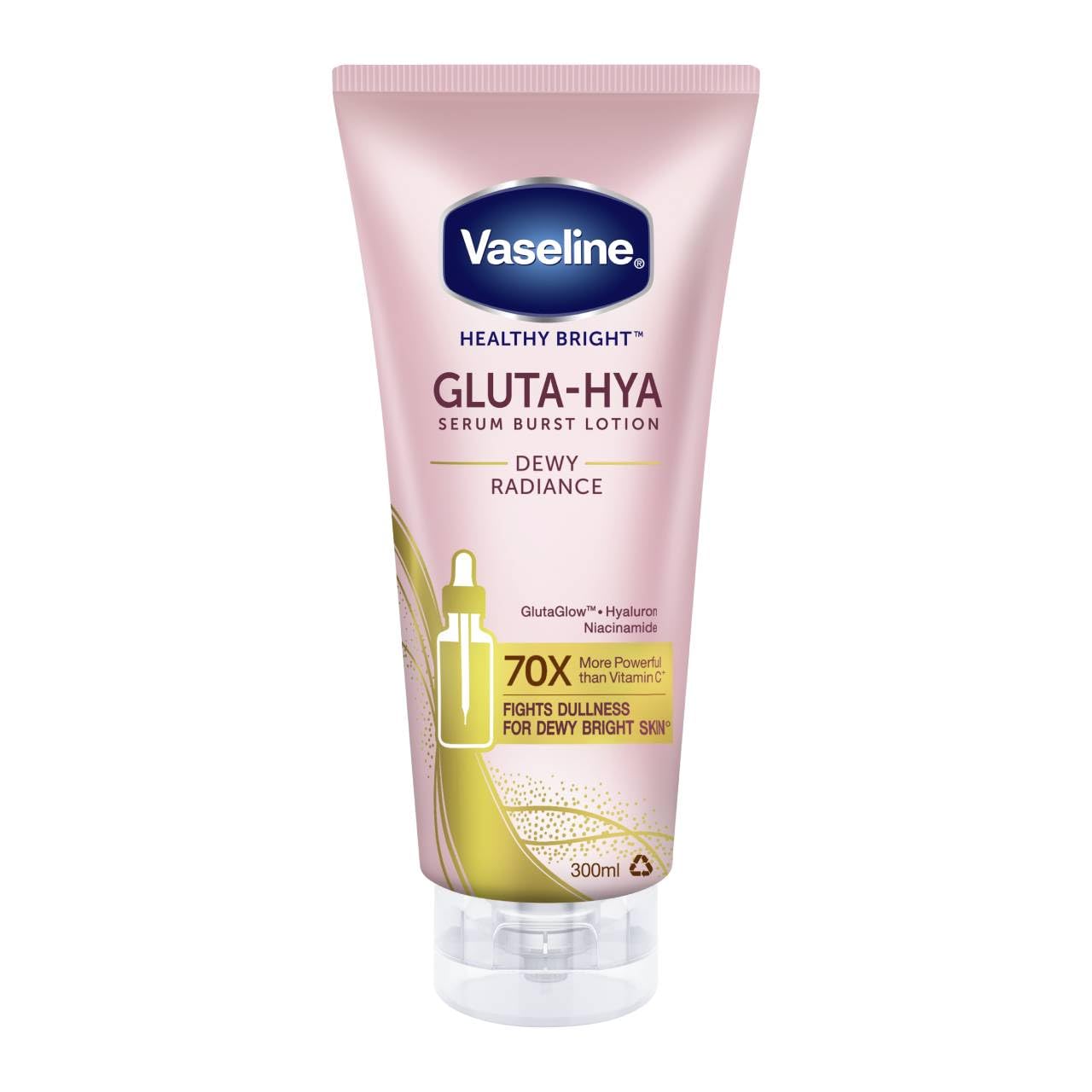 Vaseline Healthy Bright Gluta-Hya Serum Burst Lotion Dewy Radiance, 330 ml