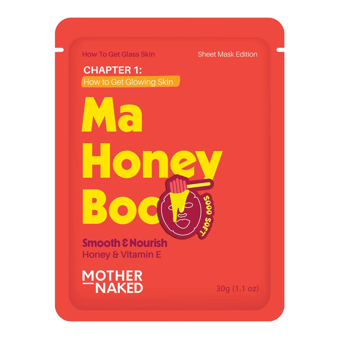 Mother Naked MotherNaked Ma Honey Boo Face Sheet Mask | 30g | Honey And Vitamin E Extract | Nourishing Hydrating Smooth & Nourish Face Mask